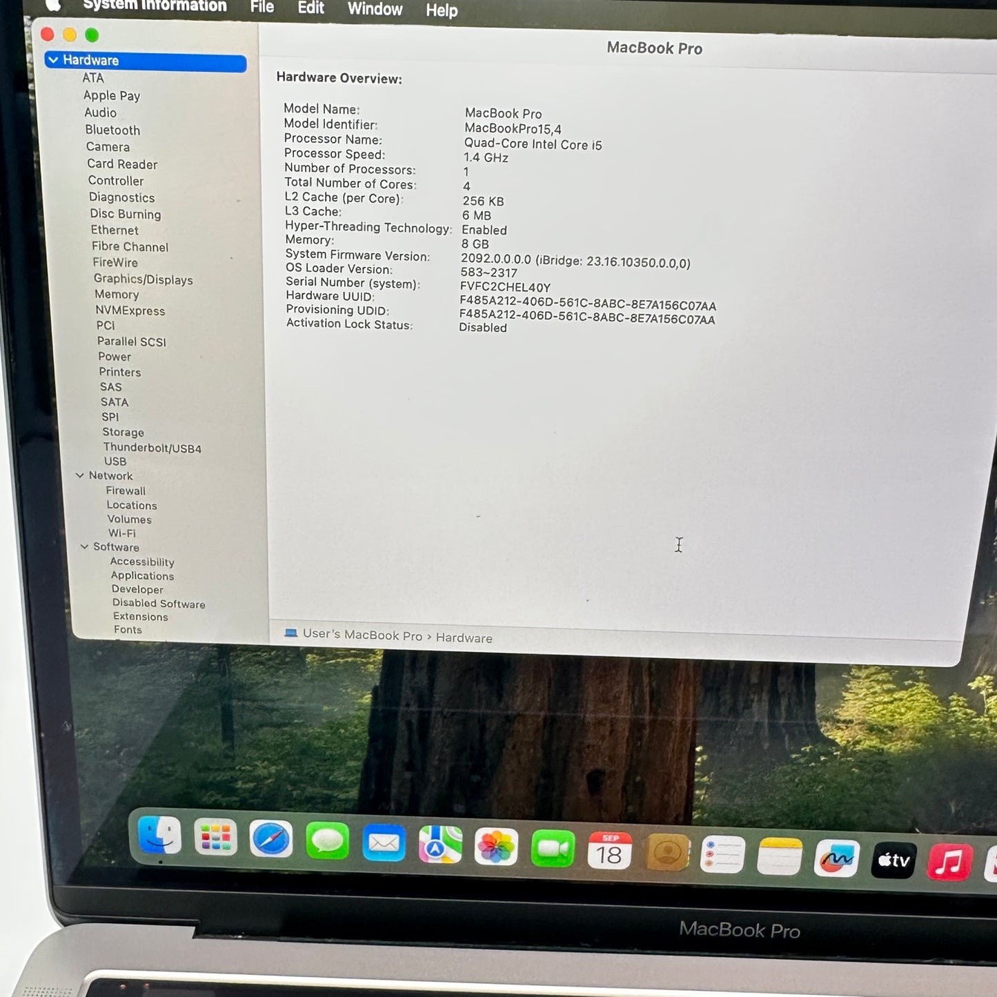 2019 Apple MacBook Pro 13.3" i5-8257U 1.4GHz 8GB RAM 128GB SSD Space Gray A2159