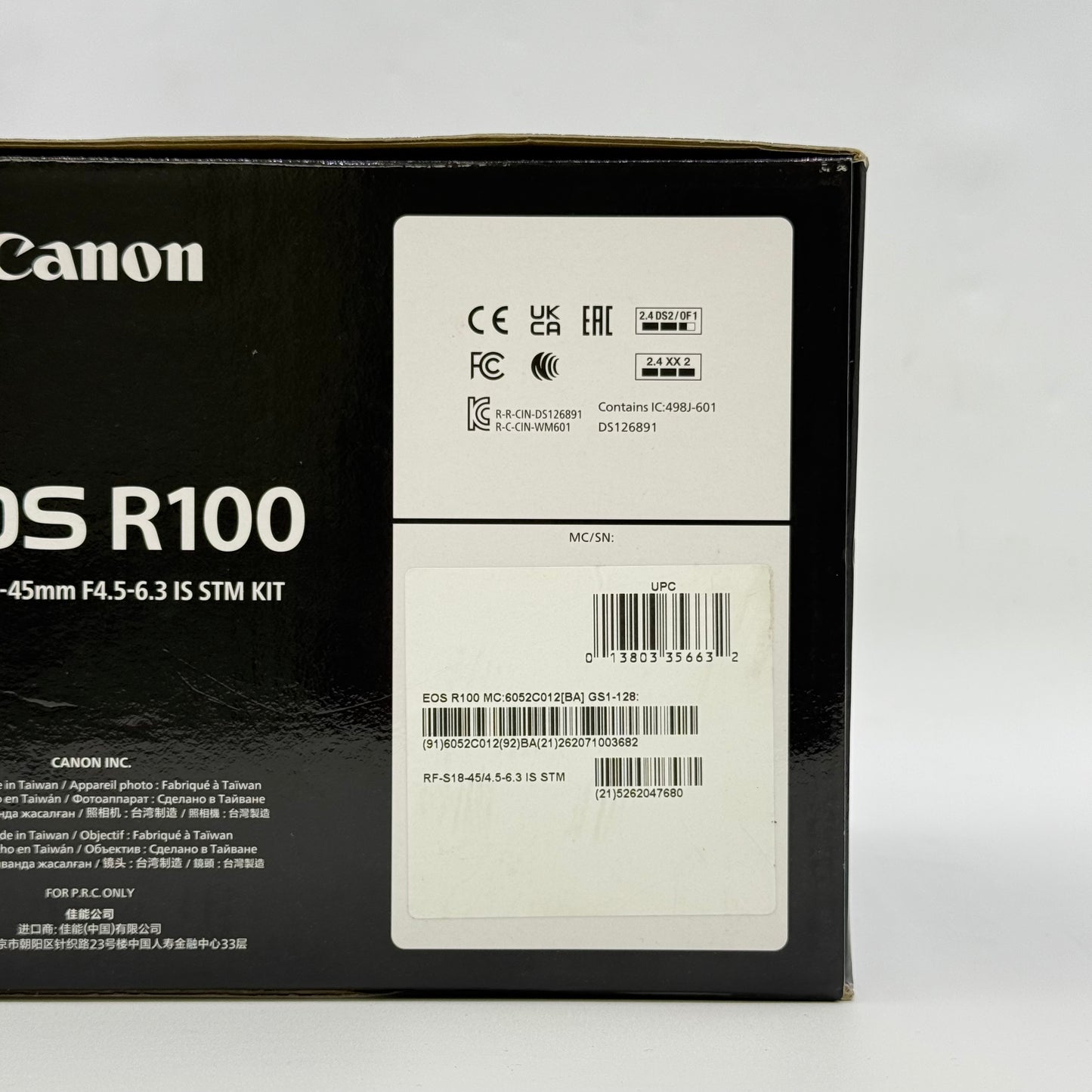 Canon EOS R100 24.1MP Mirrorless Digital Camera with RF-S 18-45 Lens IS STM KIT