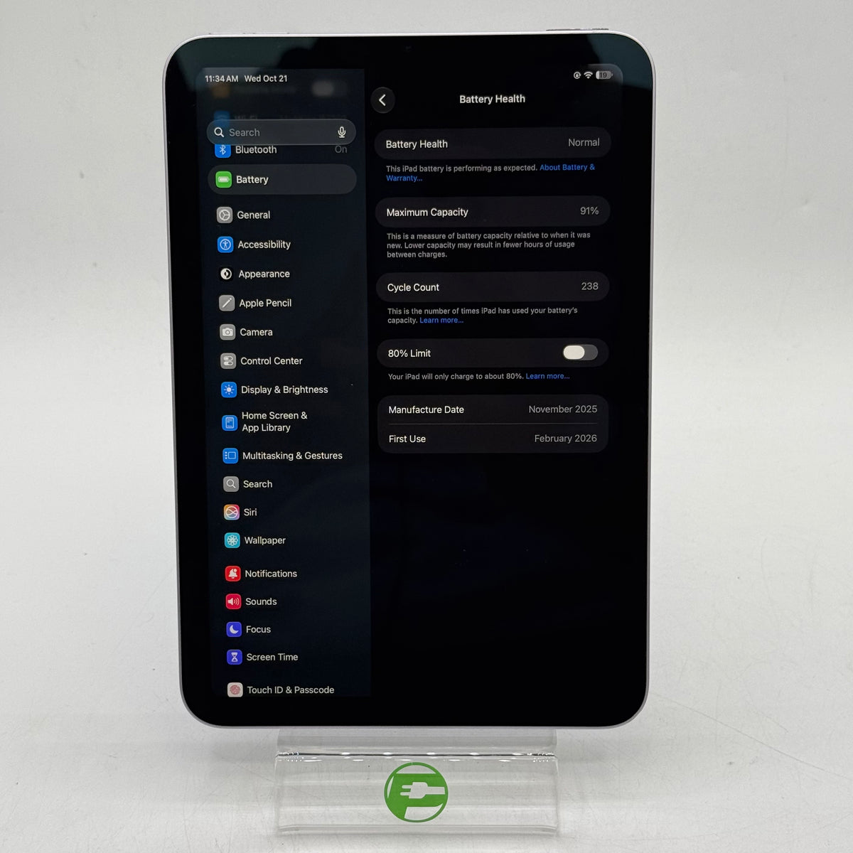 WiFi Only Apple iPad Mini (A17 Pro) 128GB Purple MXN93LL/A