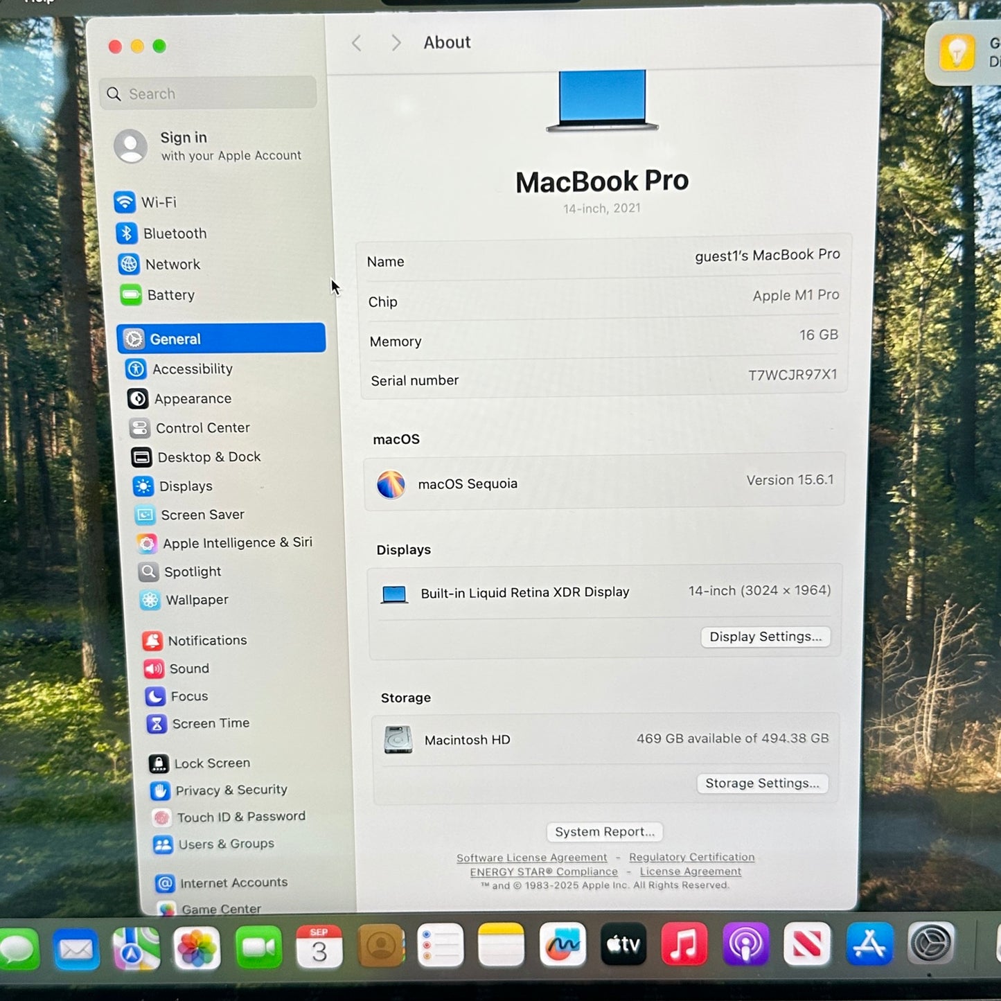 2021 Apple MacBook Pro 14" M1 Pro 14C GPU 3.2GHz 16GB RAM 512GB SSD A2442