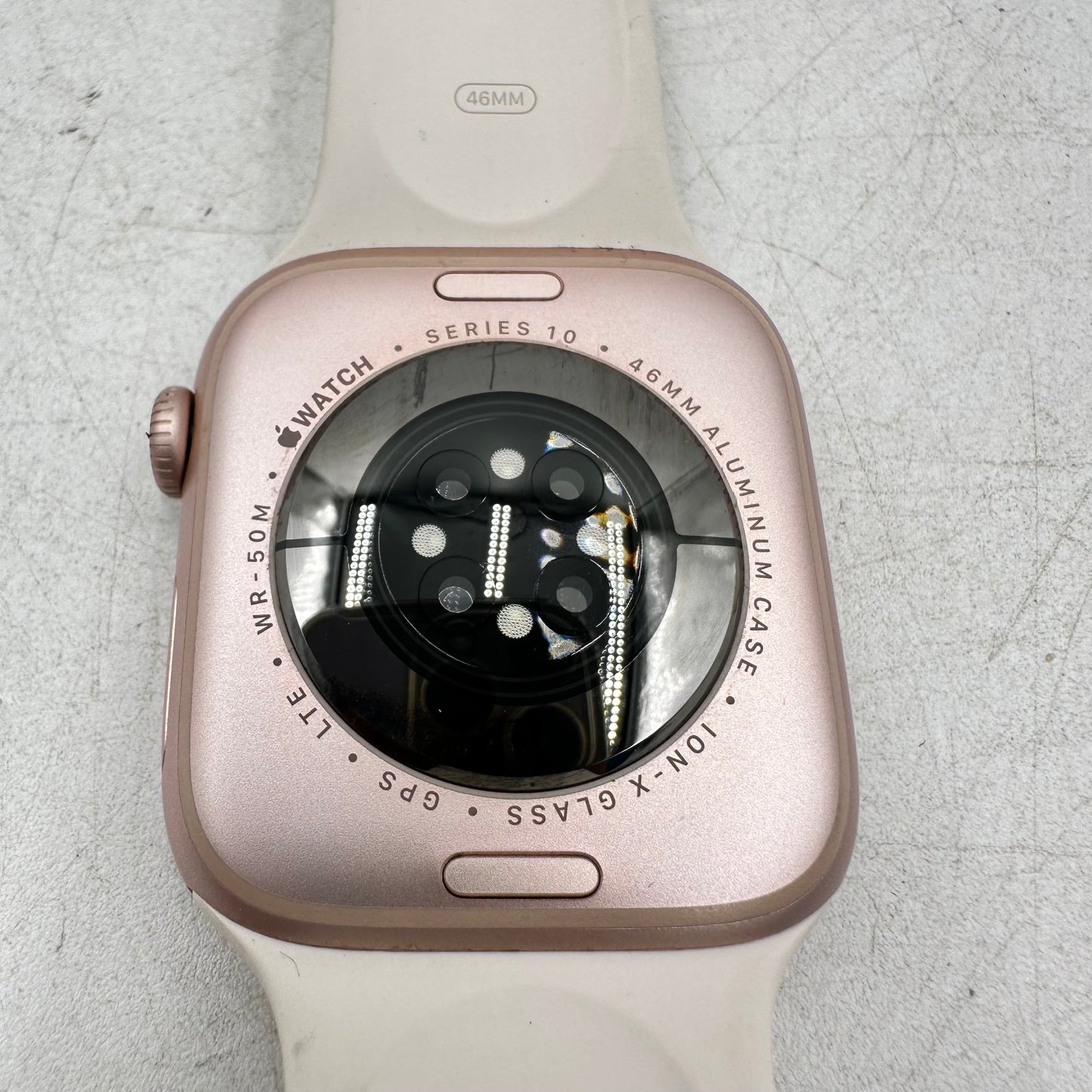 Factory Unlocked Apple Watch Series 10 46MM Rose Gold Aluminum w/ Sport Band