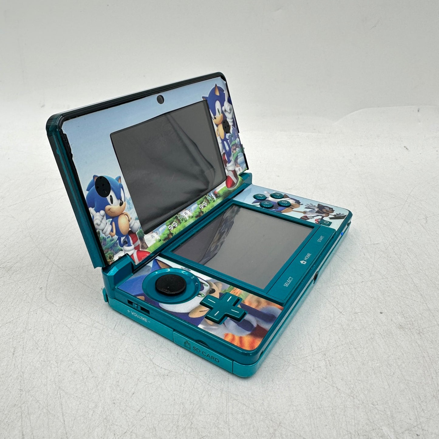 Nintendo 3DS Handheld Game Console Only CTR-001 Aqua Blue (Sonic Sticker)