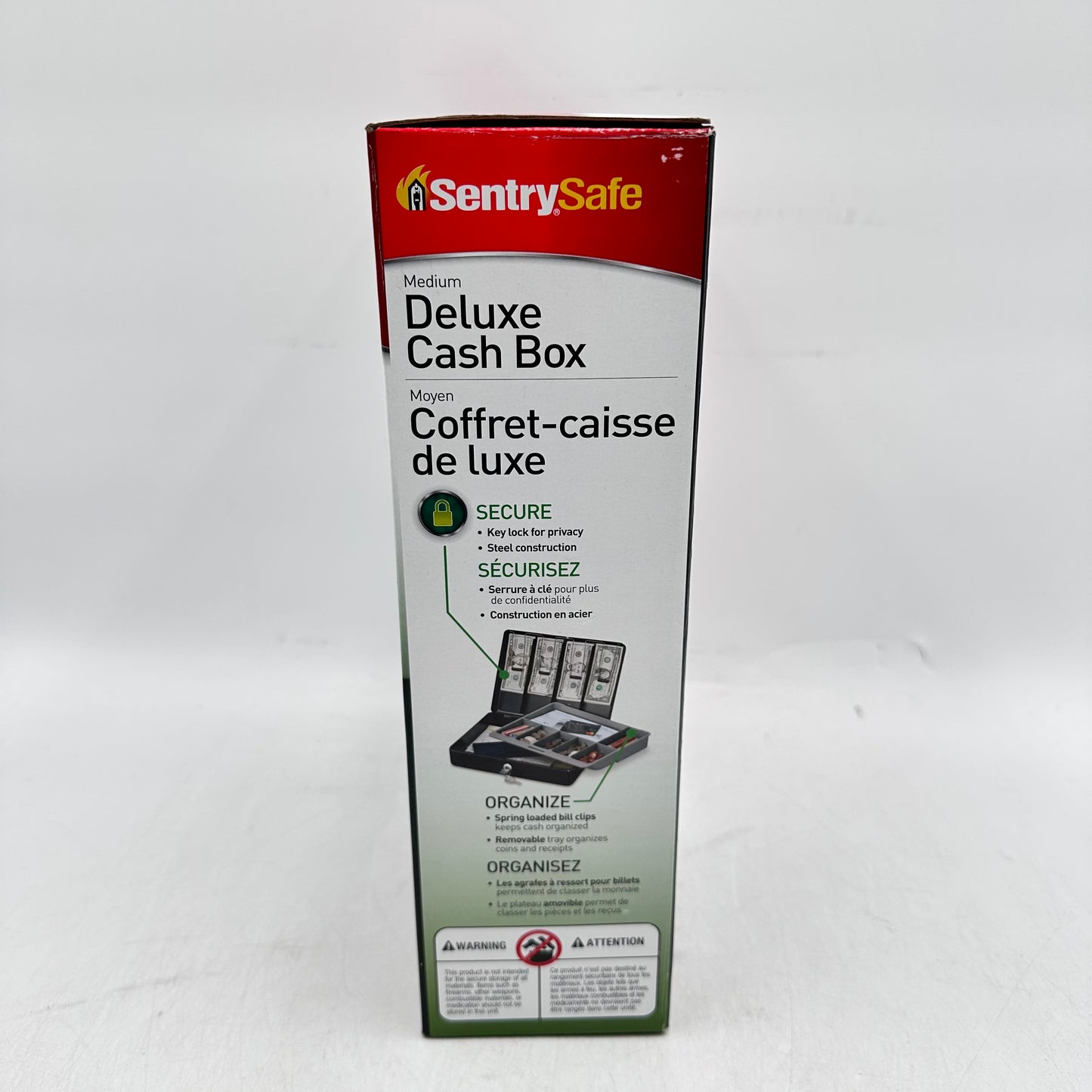 New Sentry Safe Medium Deluxe Cash Box Safebox DCB-1