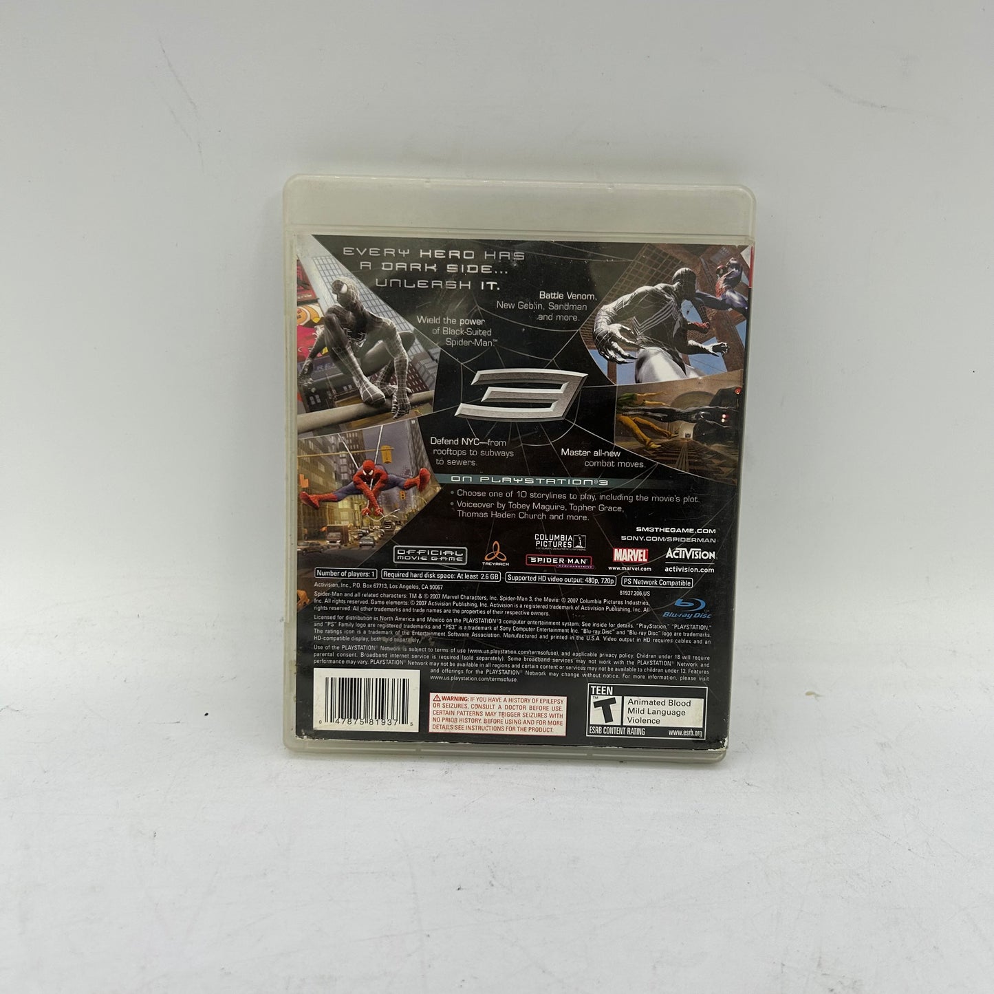 Spider-Man 3 (Sony PlayStation 3 PS3, 2007)