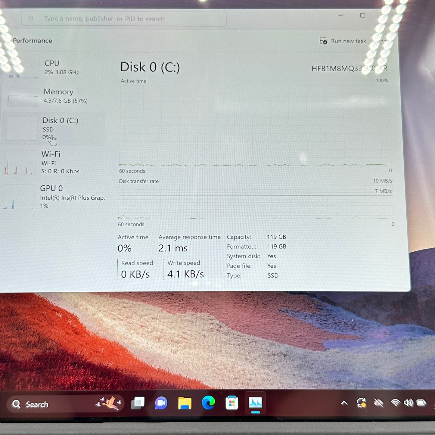 Microsoft Surface Pro 7 1866 12.3" i5-1035G4 1.1GHz 8GB RAM 128GB SSD