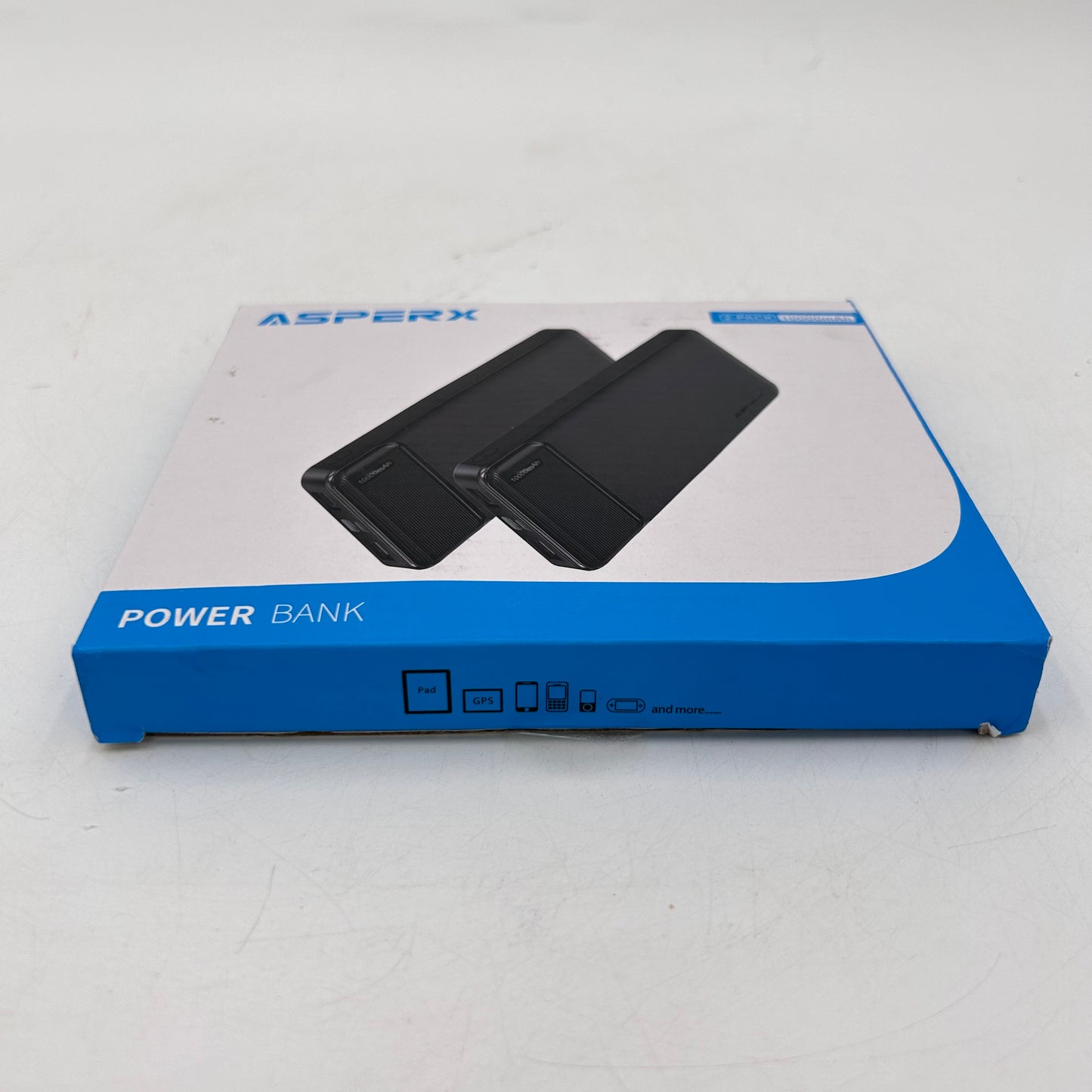 New AsperX HYG003 10000mAh Power Bank Black 2-Pack