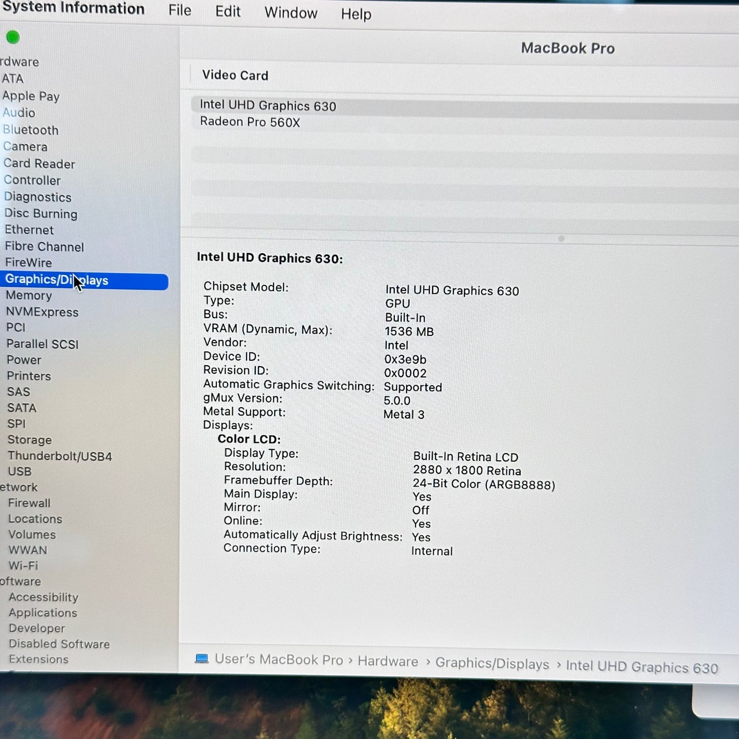2019 Apple MacBook Pro 15" i9-9880H 2.3GHz 16GB RAM 512GB SSD 560X Gray READ