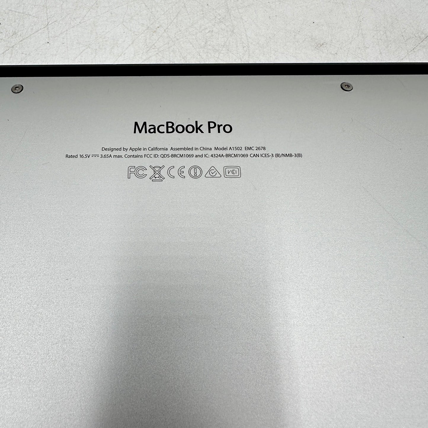 2013 Apple MacBook Pro 13.3" i5-4288U 2.6GHz 8GB RAM 512GB SSD Silver A1502 READ