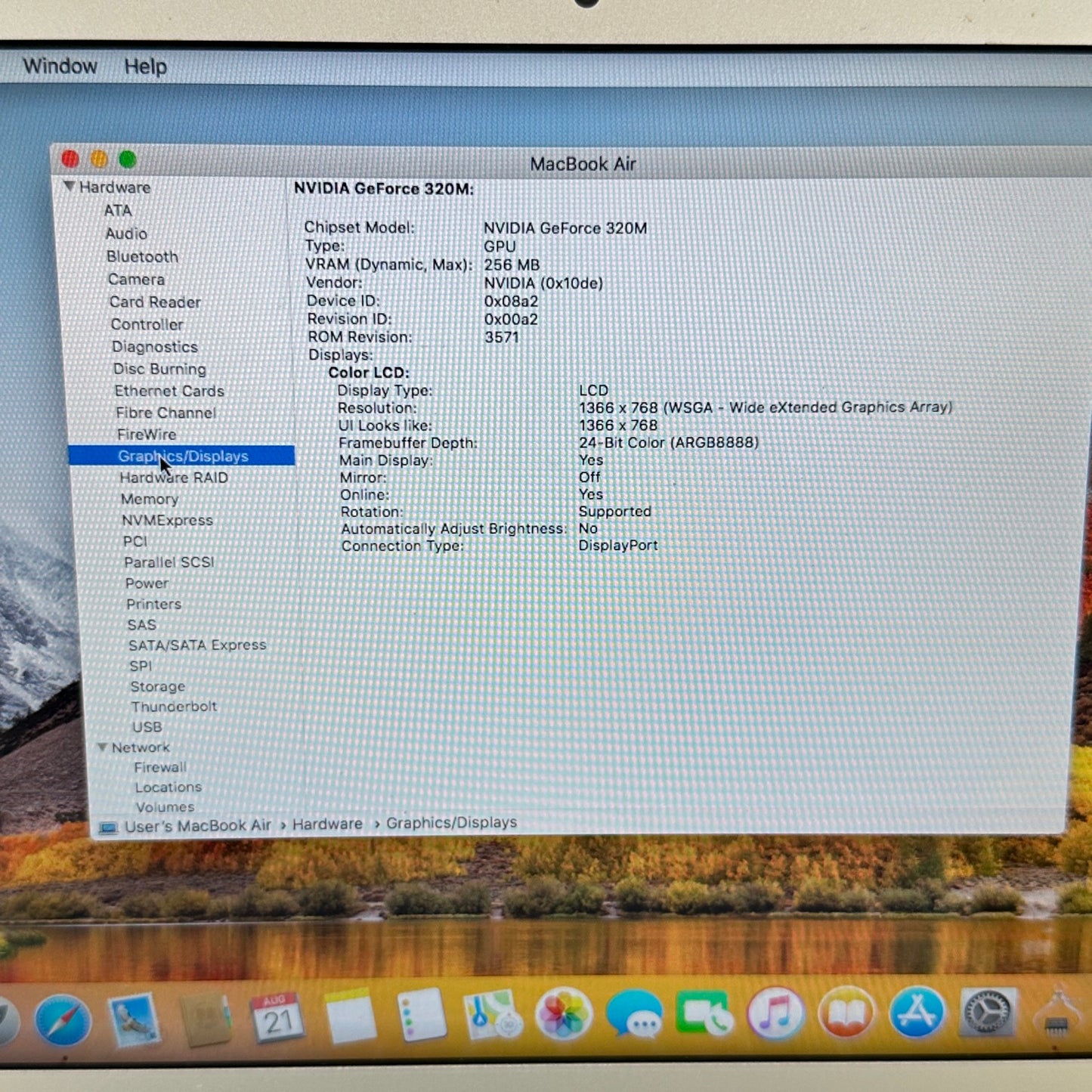2010 Apple MacBook Air 11" Intel Core 2 Duo 1.4GHz 2GB RAM 128GB SSD A1370