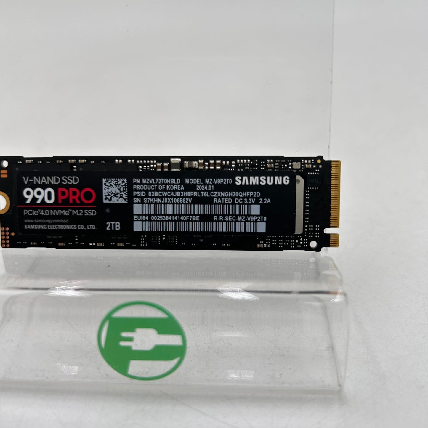 Samsung 2280mm 990 Pro 2TB M.2 NVMe Gen 4.0 x 4 SSD MZ-V9P2T0