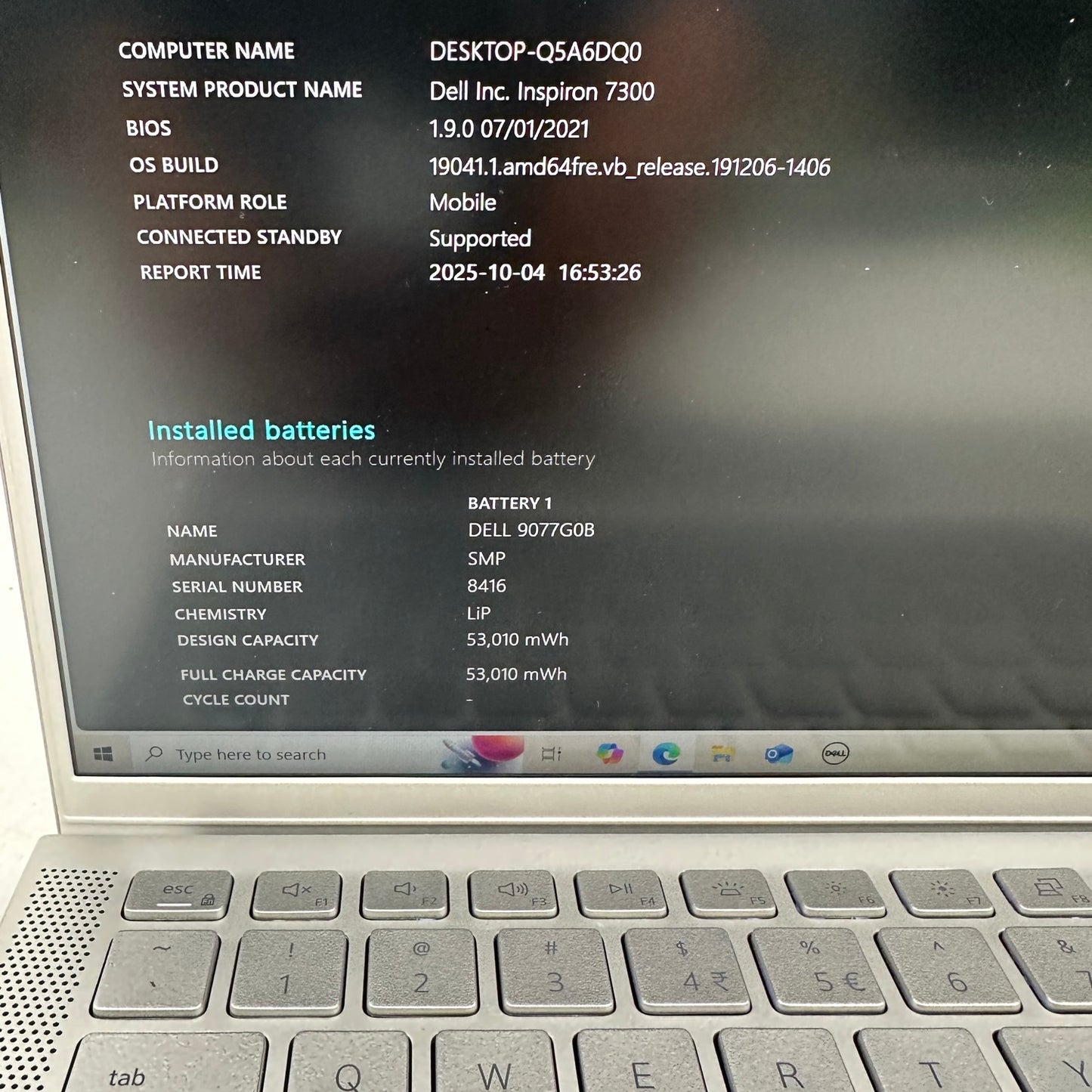 Dell Inspiron 7300  P122G001  13.3" i5-1135G7 2.4GHz 8GB RAM 512GB SSD