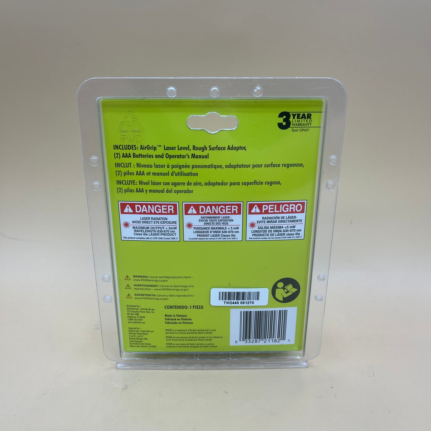 New Ryobi AirGrip Laser Level