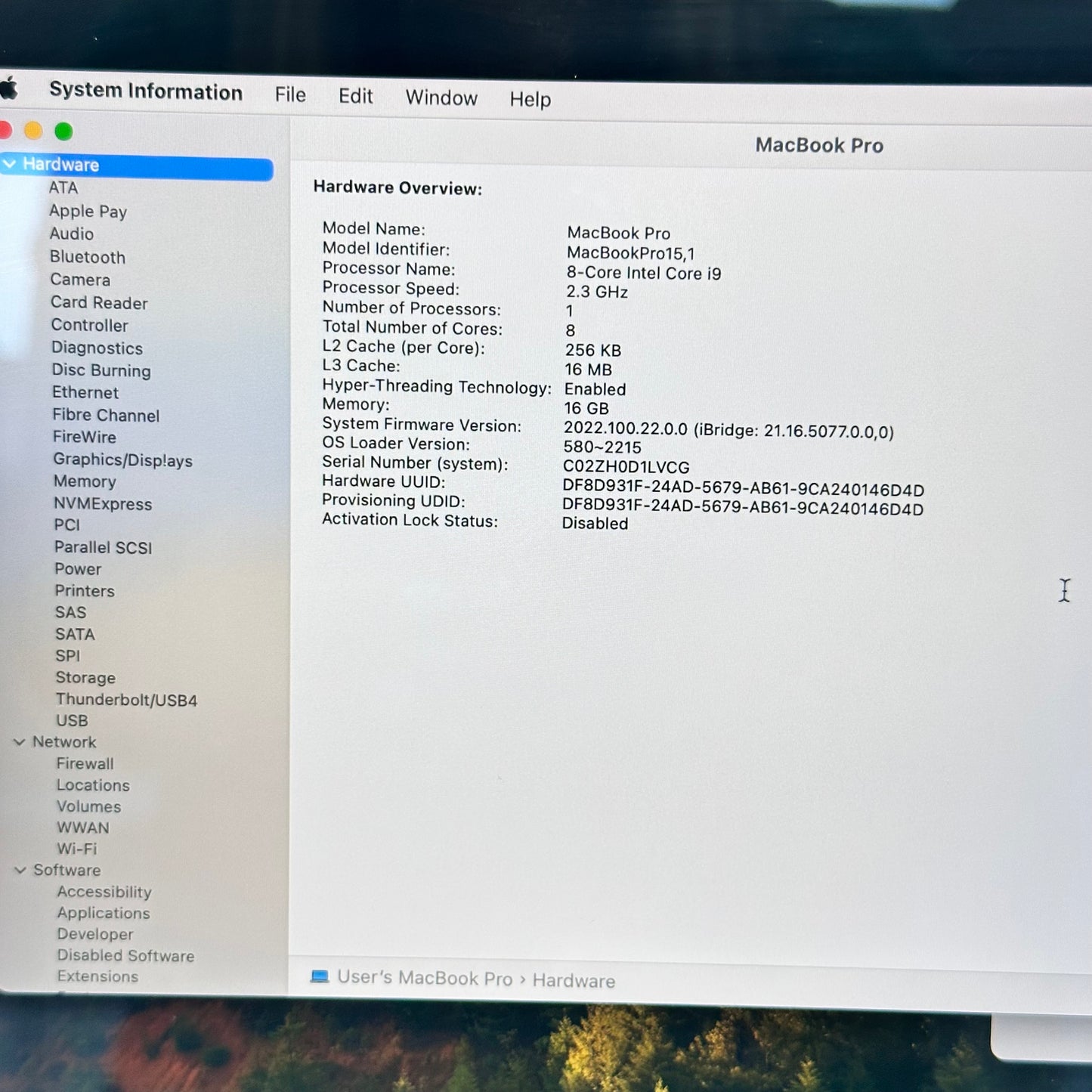 2019 Apple MacBook Pro 15" i9-9880H 2.3GHz 16GB RAM 512GB SSD 560X Gray READ