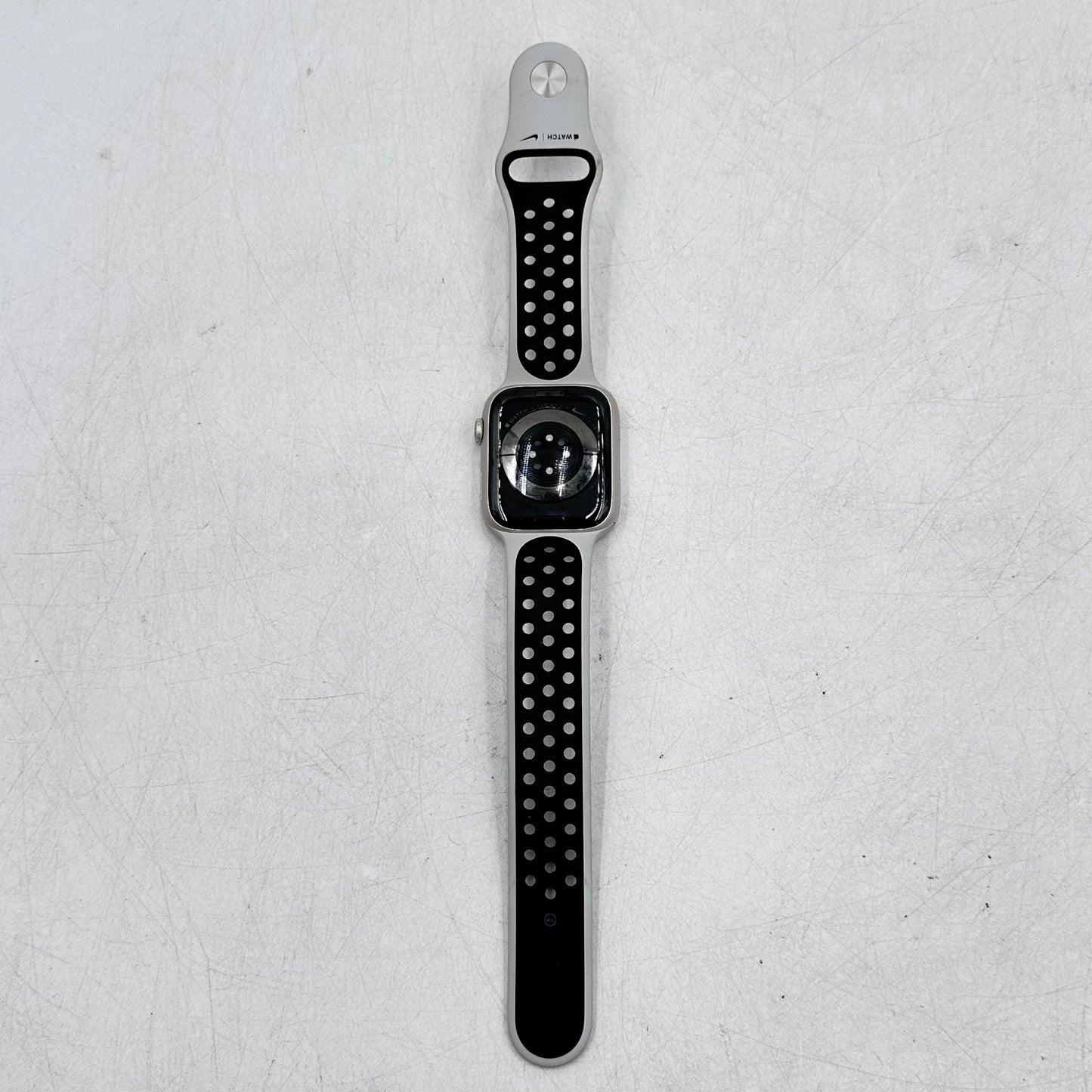 Factory Unlocked Apple Watch Nike Series 7 45MM Starlight Aluminum + Extras READ