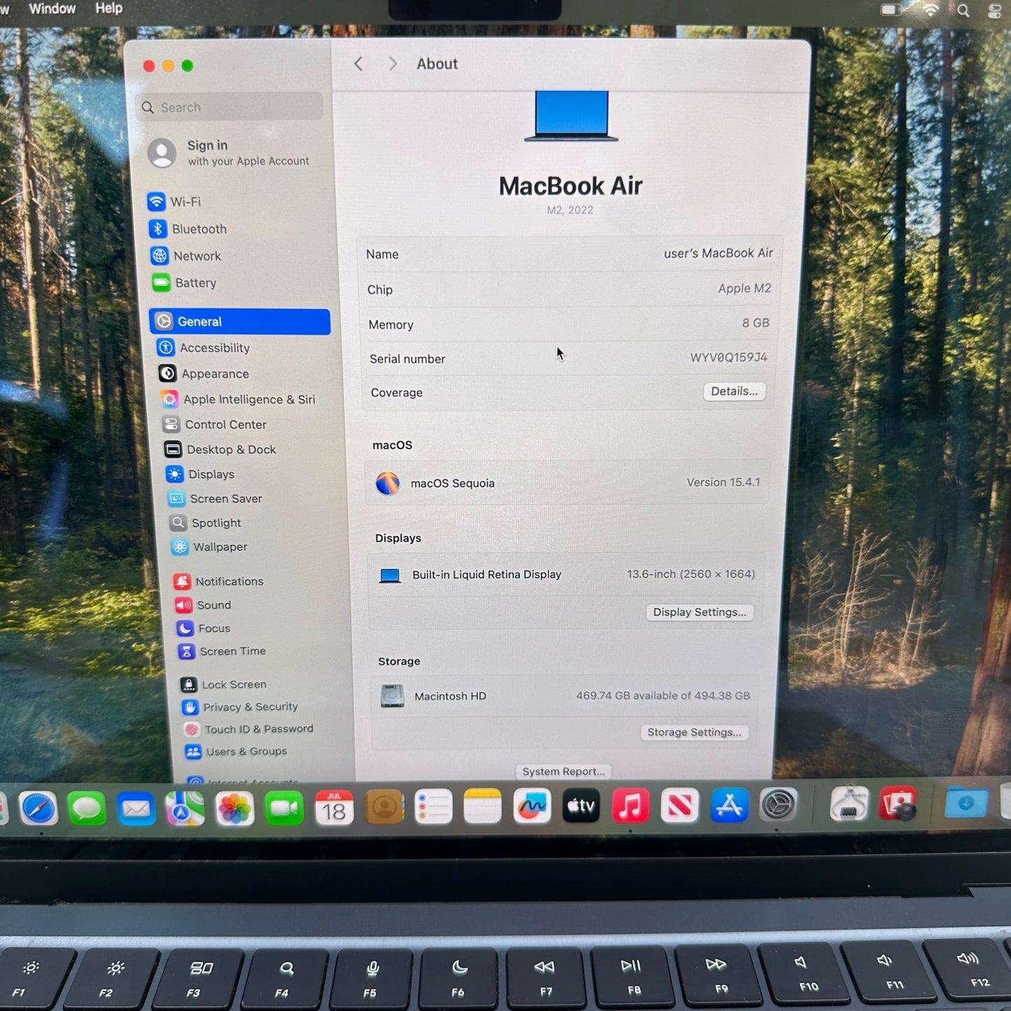 2022 Apple MacBook Air 13.6" M2 10C GPU 3.5GHz 8GB RAM 512GB SSD MLY43LL/A