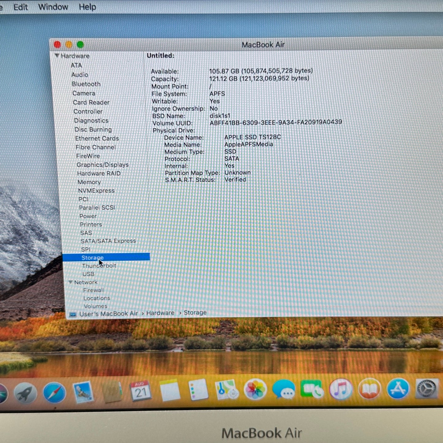 2010 Apple MacBook Air 11" Intel Core 2 Duo 1.4GHz 2GB RAM 128GB SSD A1370