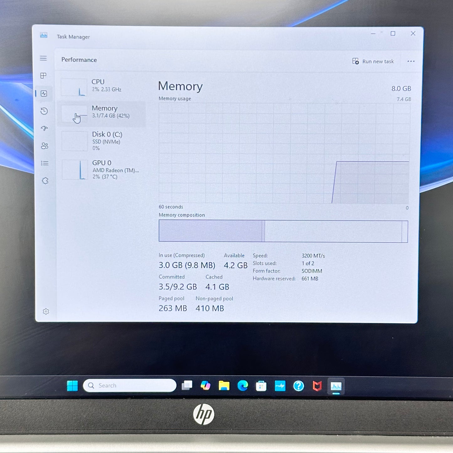 HP Laptop 17-cp3005dx 17" Ryzen 5 7430u 2.3GHz 8GB RAM 512GB SSD *READ