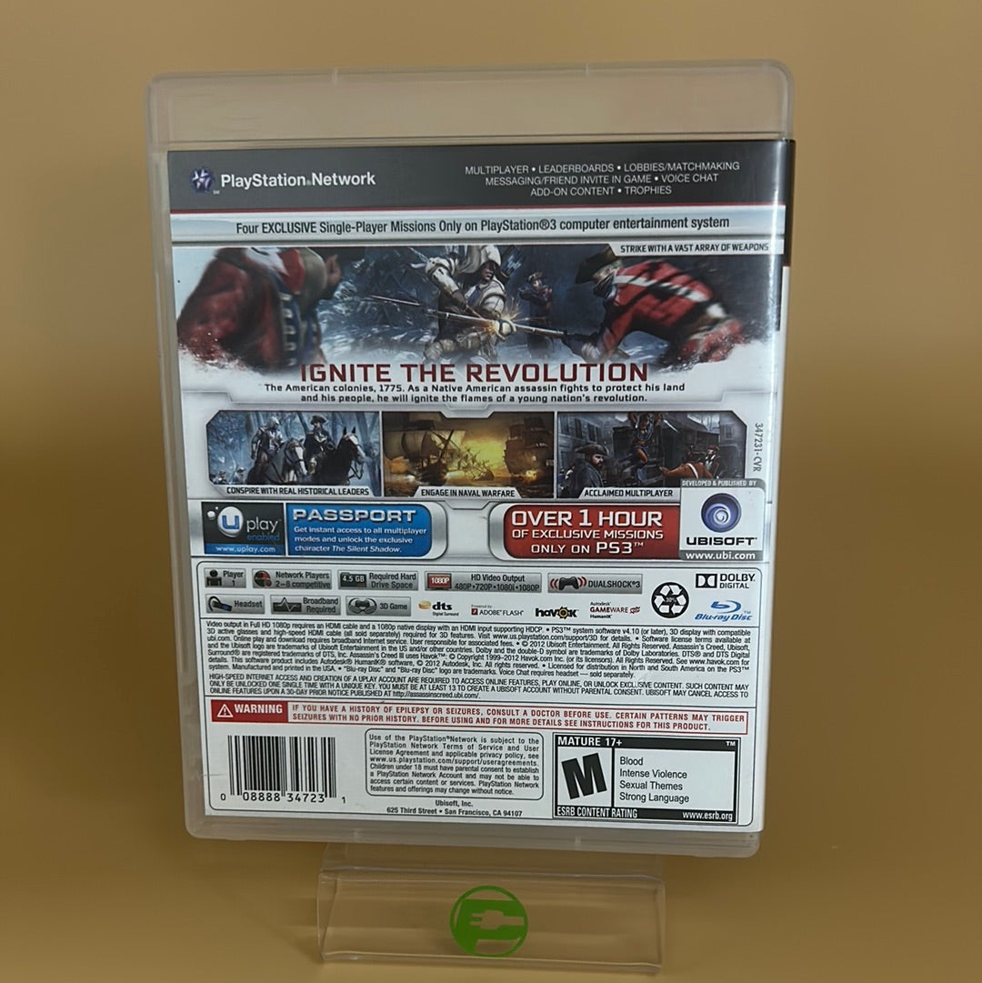 Good Assassin's Creed III (Sony PlayStation 3 PS3, 2012)