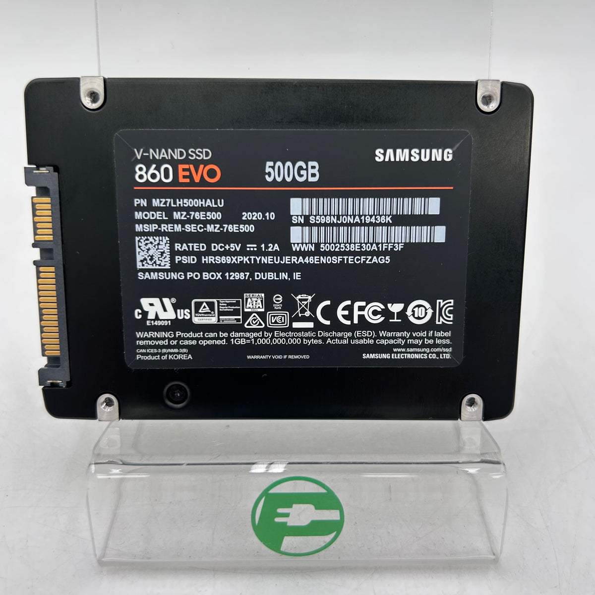 Samsung 2.5" 860 EVO 500GB SATA III 6Gbps SSD MZ-76E500