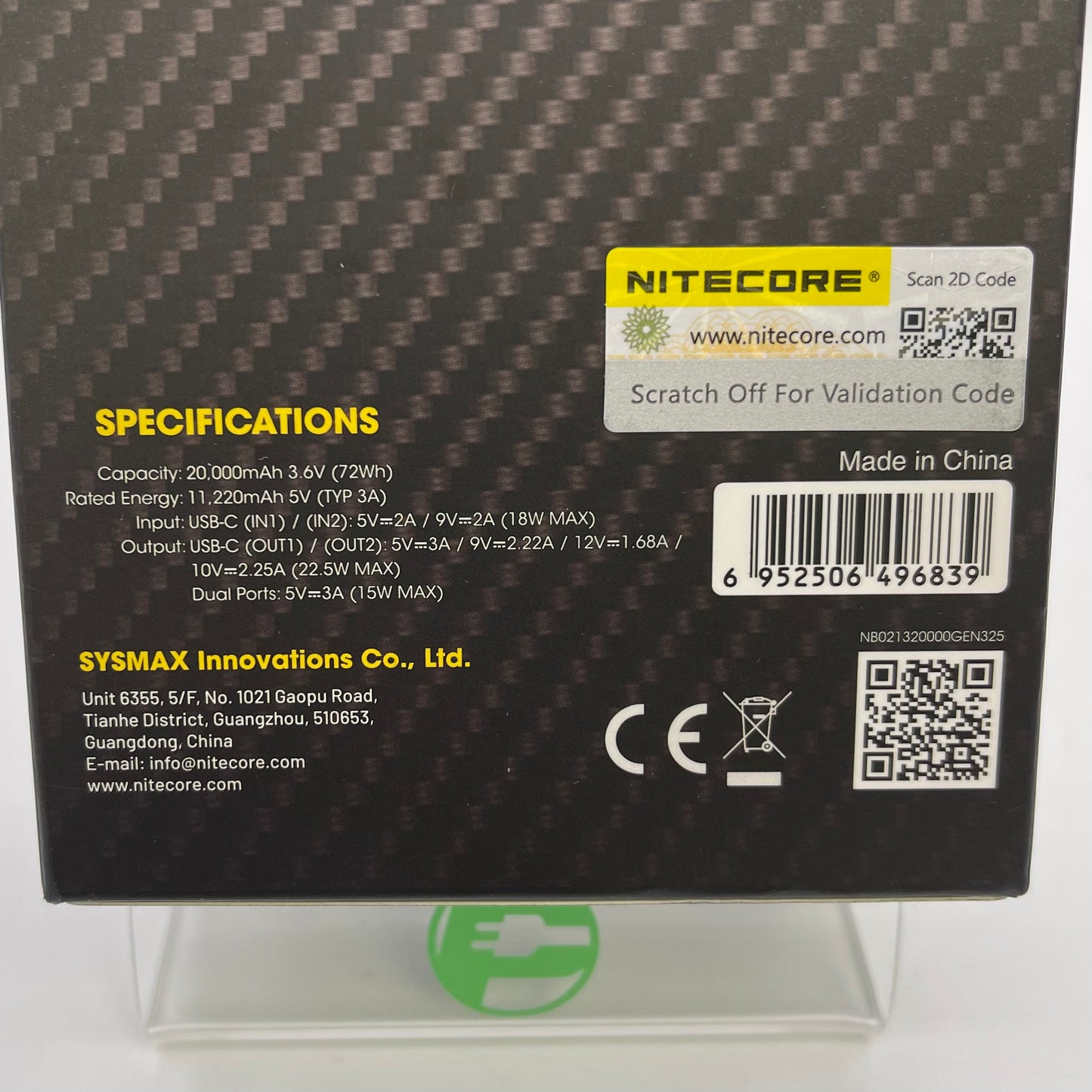 New Nitecore Ultra Lightweight Carbon Fiber Power Bank 20000mAh NB20000 GEN 3