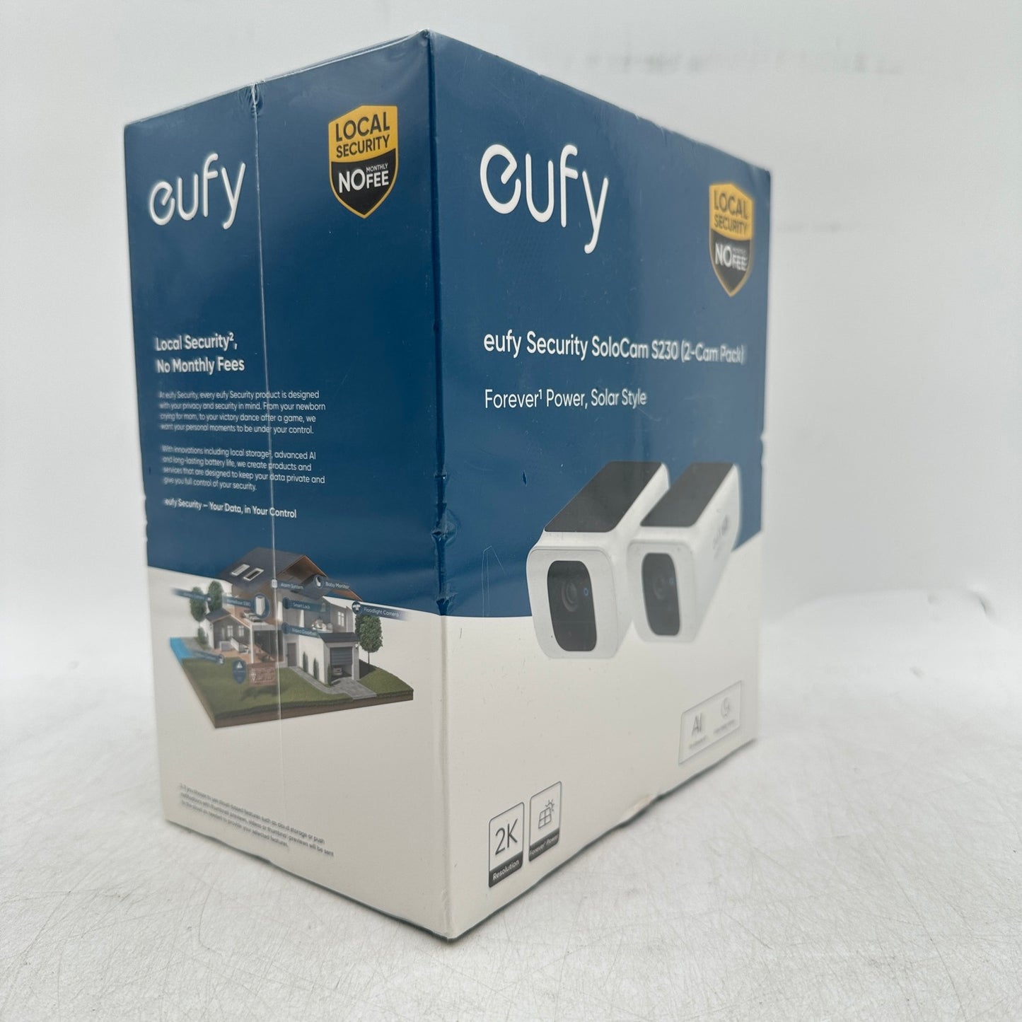 New eufy SoloCam S230 (2-Cam Pack) Bullet Security Camera T8124R