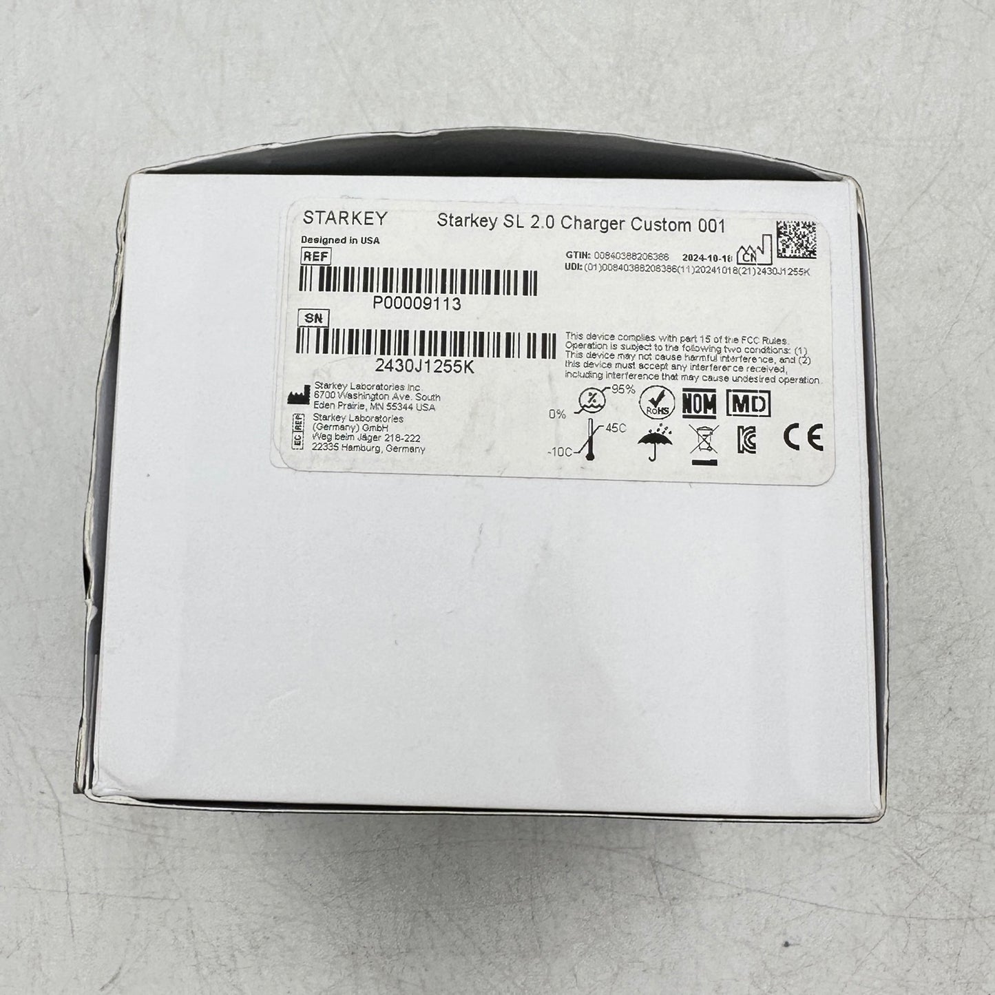 Starkey Genesis AI 16 ITC R 72045-SHT + Charger Like new