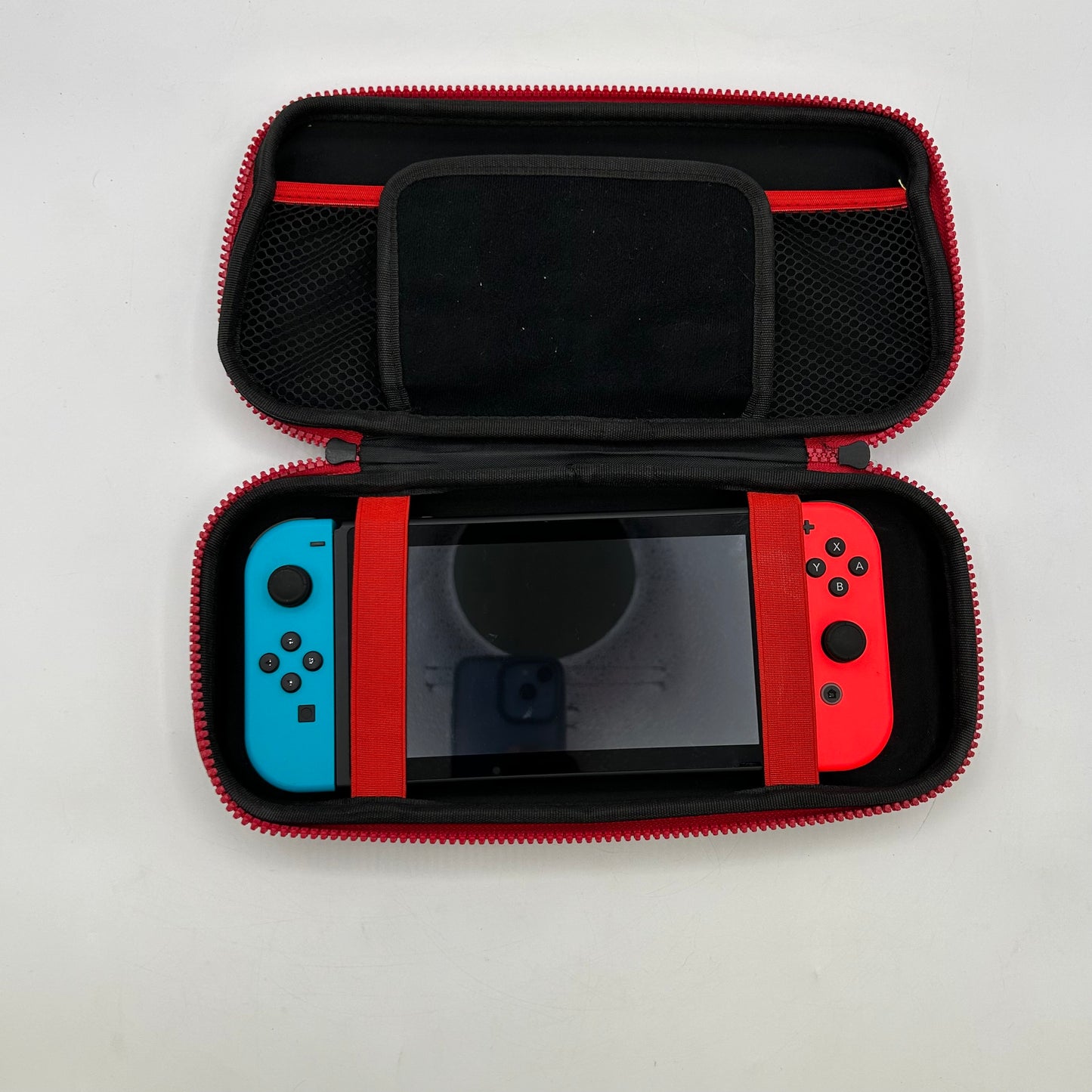 Nintendo Switch v1 Video Game Console HAC-001 Blue/Red W/ Carrying Case