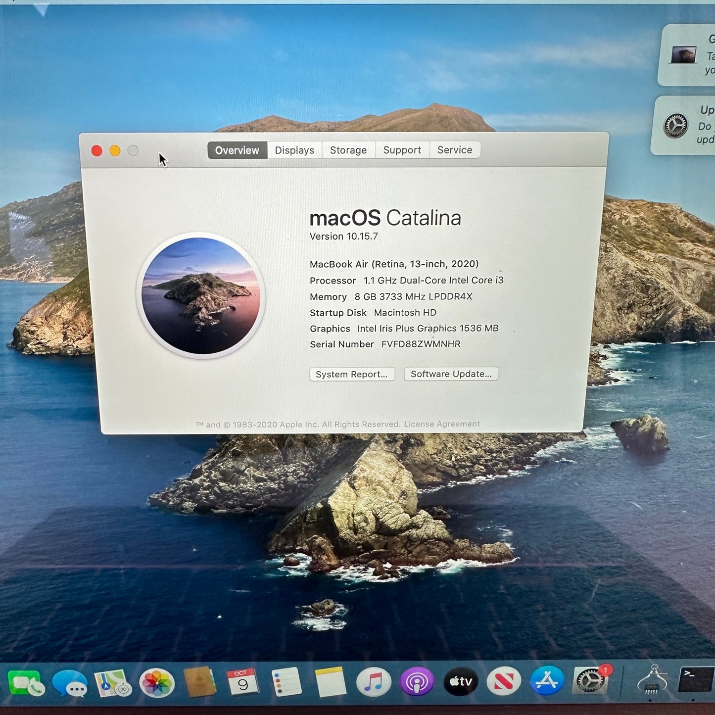 2020 Apple MacBook Air 13.3" i3-1000NG4 1.1GHz 8GB RAM 256GB SSD Rose Gold A2179