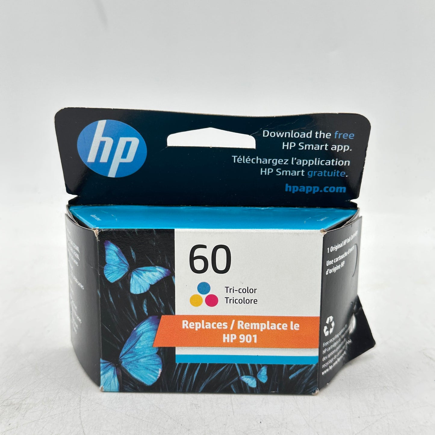 New HP 60 CC640WN Tri-color Ink Cartridge