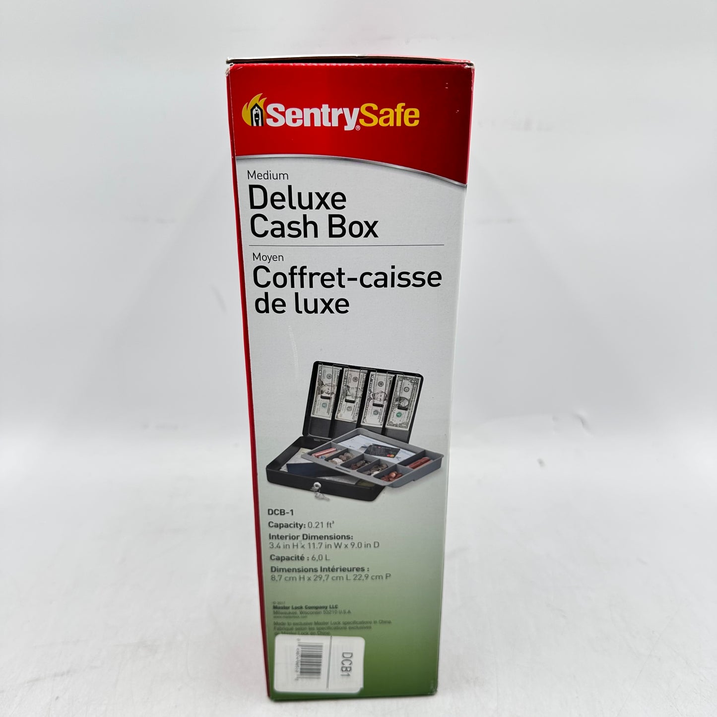 New Sentry Safe Medium Deluxe Cash Box Safebox DCB-1