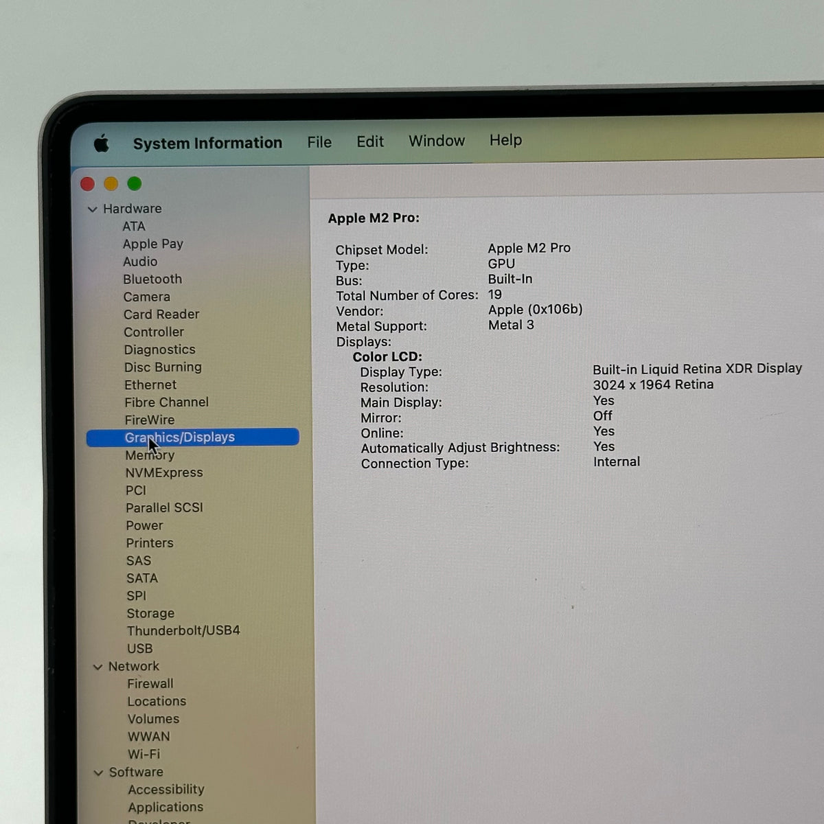 2023 Apple MacBook Pro 14" M2 Pro 19C GPU 3.5GHz 32GB RAM 1TB SSD A2779