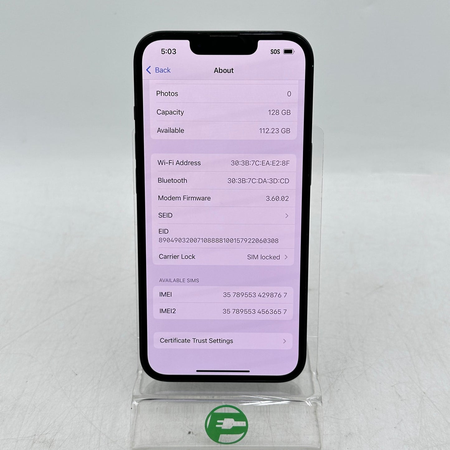 T-Mobile Apple iPhone 14 128GB Midnight MPUA3LL/A