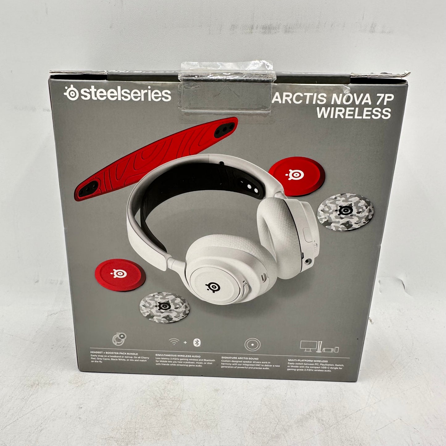 New Steelseries Arctis Nova 7P Wireless Gaming Headset+Booster Pack Bundle White 61562