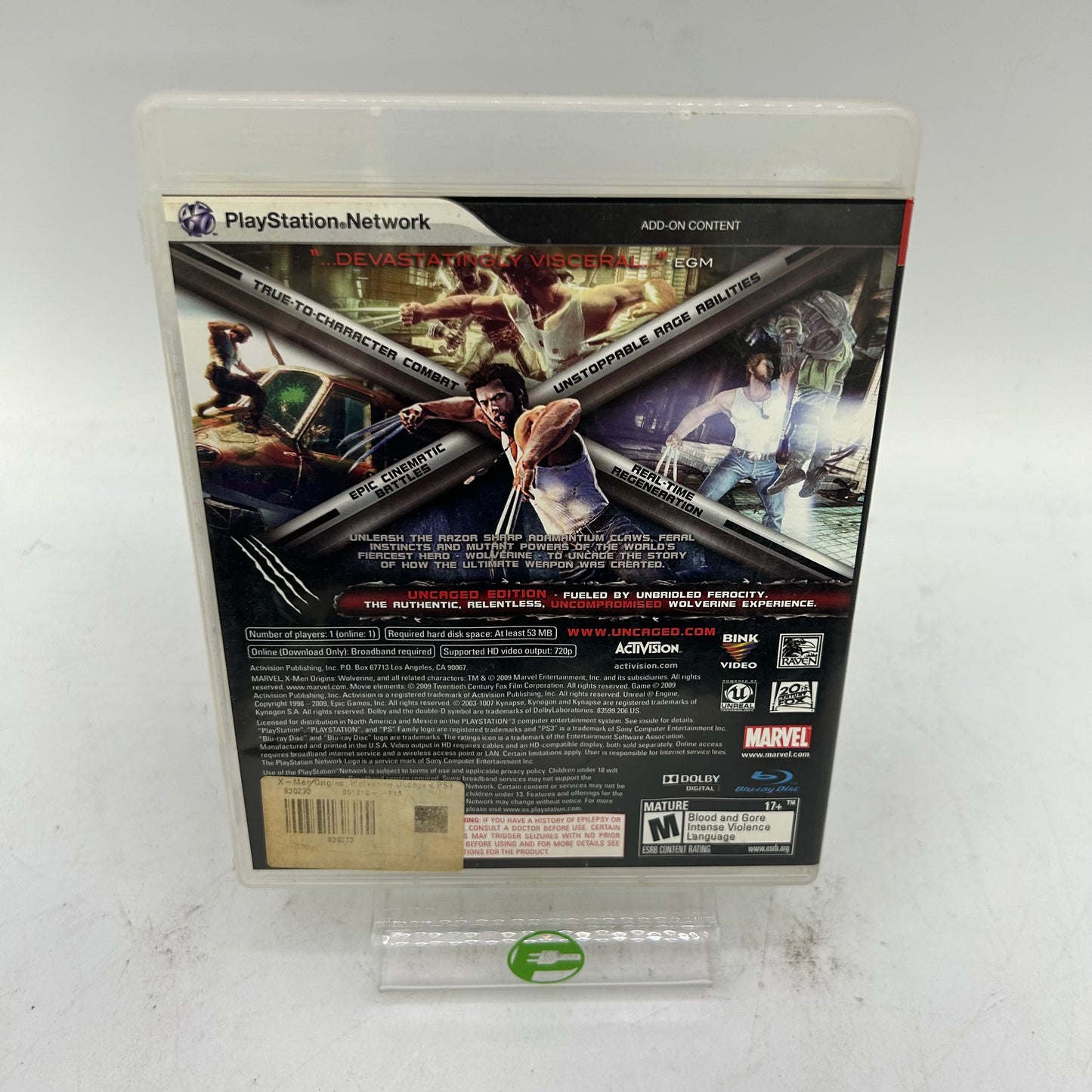 X-Men Origins : Wolverine Unchanged Edition (Sony PlayStation 3 PS3, )