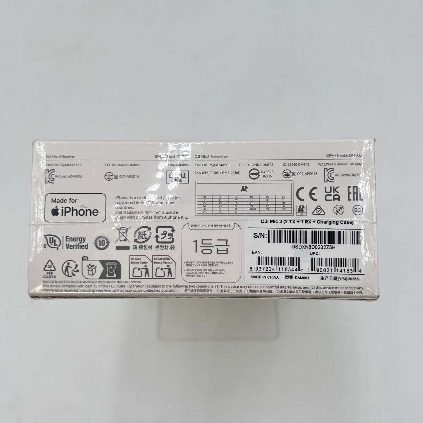 New DJI Mic 3 20Hz - 20kHz Wireless Microphone DAM001