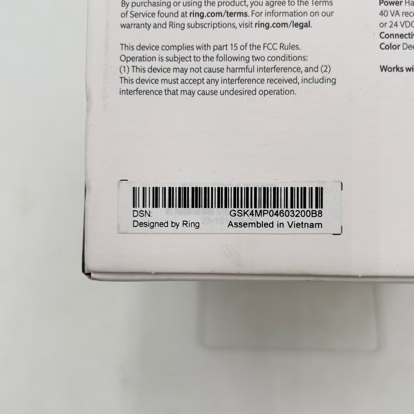 New Ring Wired Doorbell Pro Video Doorbell Black 5DFYA2 3rd Gen