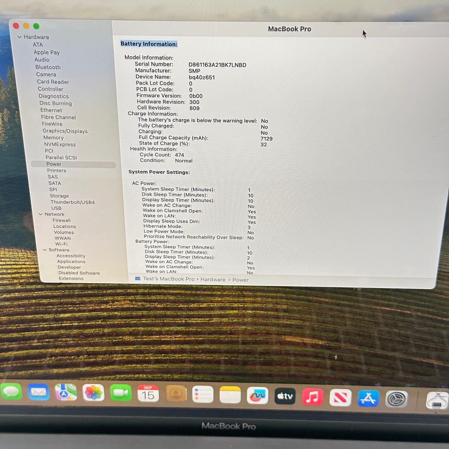 2019 Apple MacBook Pro 16" i7-9750H 2.6GHz 16GB RAM 512GB SSD 5300M A2141