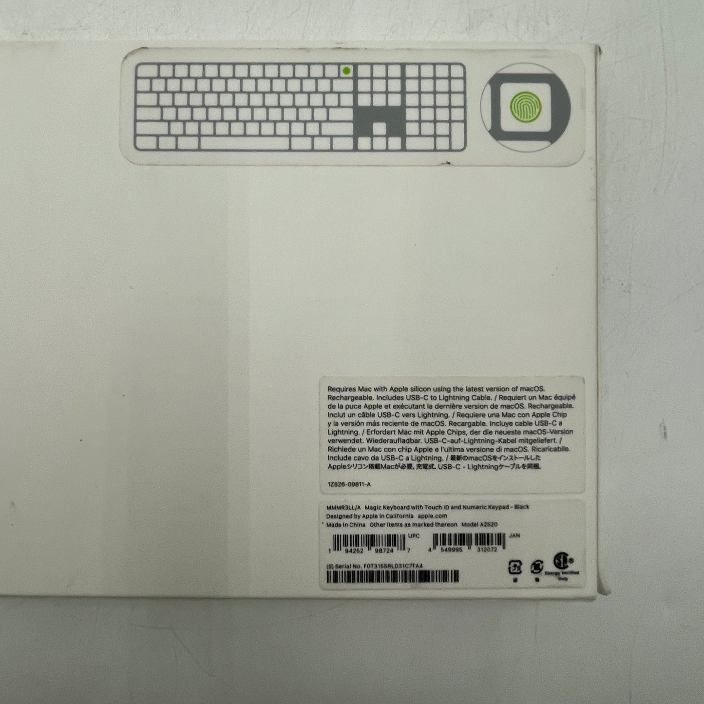Apple Magic Keyboard with Touch ID A2520 Black