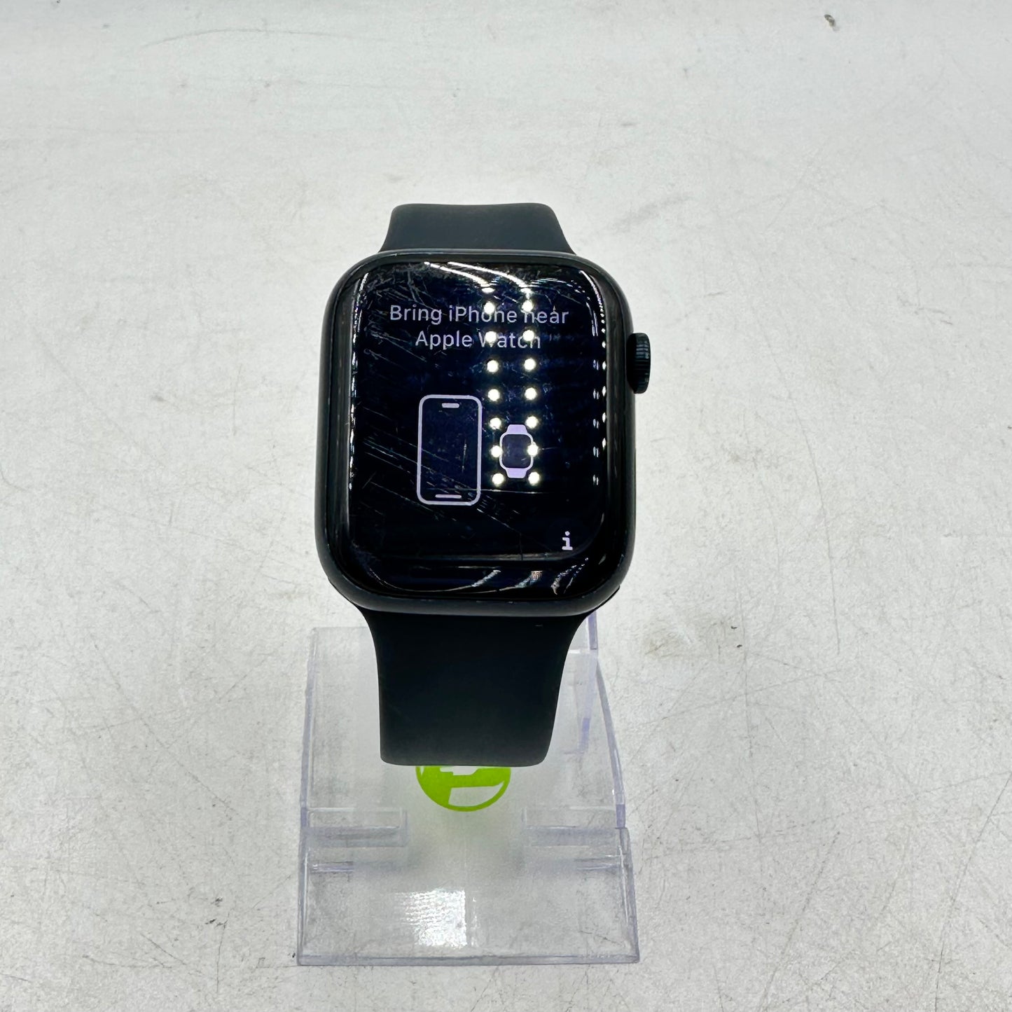 Unlocked Apple Watch Series 8 45MM Black Aluminum A2774 w/ Black Sport Band
