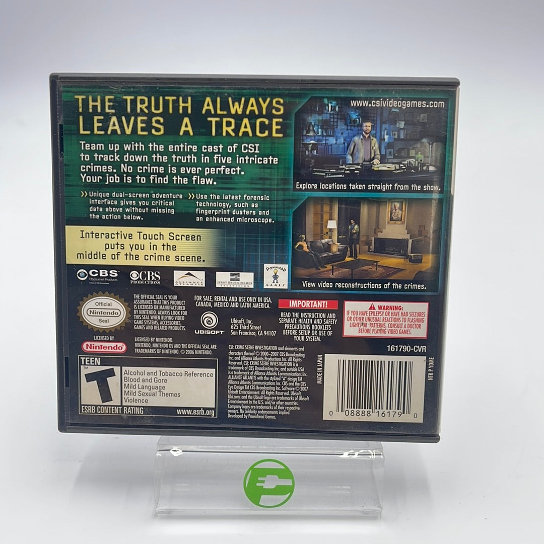 CSI Dark Motives (Nintendo DS, 2007)
