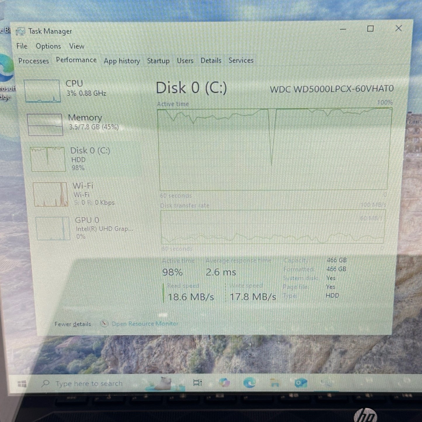 HP Pavilion x360 Convertible 14M-cd005dx i3-8130U 2.2GHz 8GB RAM 256GB HDD READ
