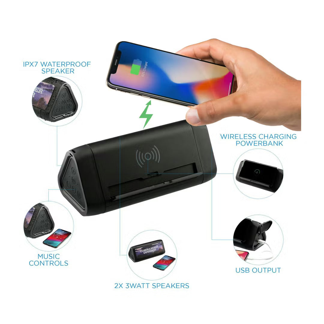 High Sierra 8053-07 Portable Bluetooth Speaker & Wireless PowerBank