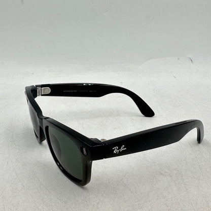 Ray-Ban Meta Wayfarer 019D Smart Glasses RW4006 Shiny Black/G15 Green Plano