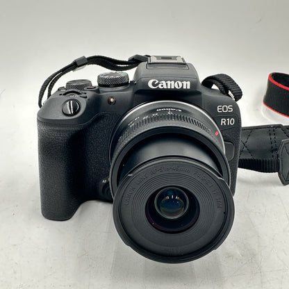 Canon EOS R10 24.2MP Mirrorless DSLR w/  RF-S 18-45mm Lens