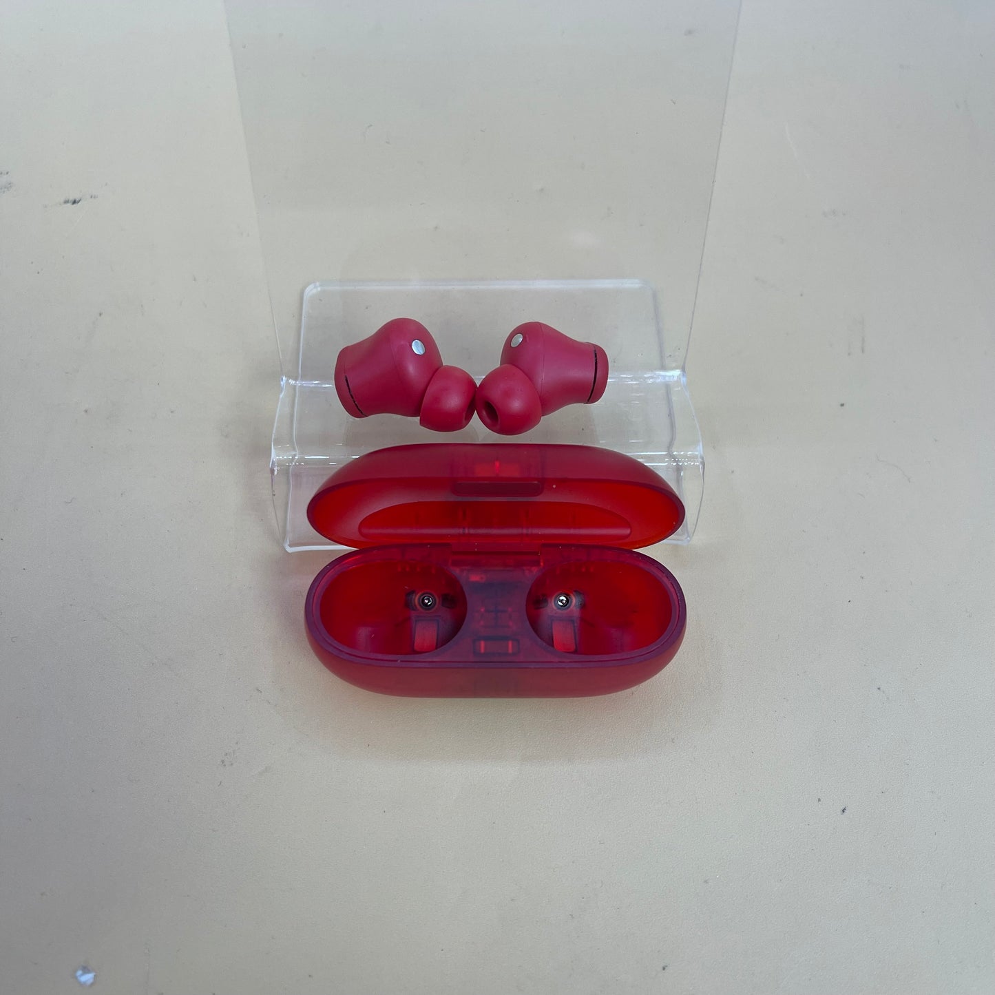 Beats Solo Buds Wireless Earbuds Transparent Red A3150