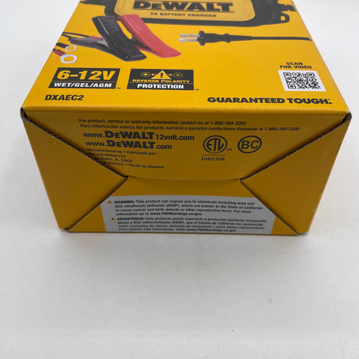 New DeWalt DXAEC2 12V Battery Charger/ Maintainer