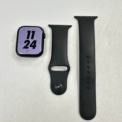 Unlocked Apple Watch Series 7 45MM Midnight Aluminum Black Sport Band MKMF3LL/A