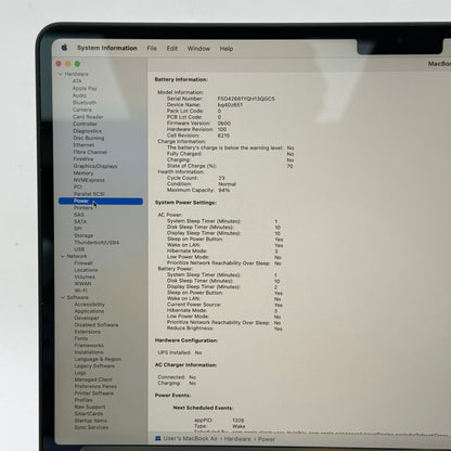 2024 Apple MacBook Air 13.6" M3 8C GPU 4.0GHz 8GB RAM 256GB SSD A3113