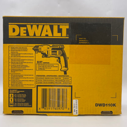 New DeWalt DWD110K Keyless Chuck Drill Kit