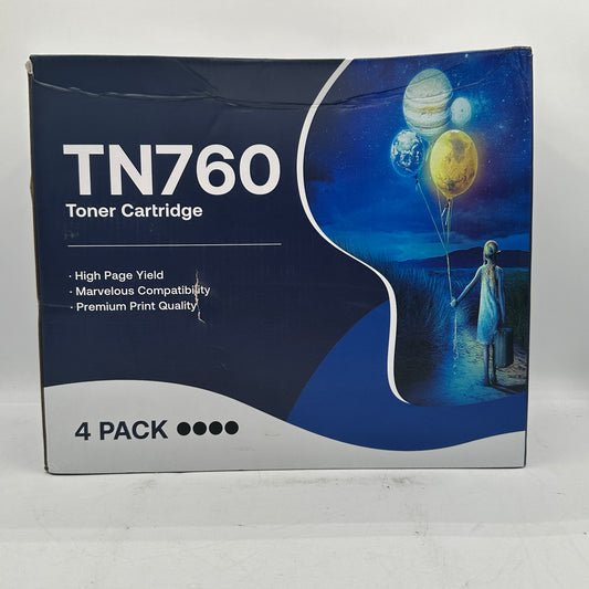 New Forzik Toner Cartridge TN-760 Black Cartridge 4 pack